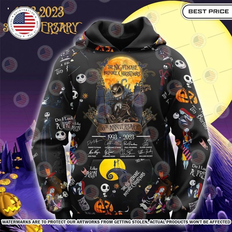 the nightmare before christmas 30 years anniversary hoodie 1