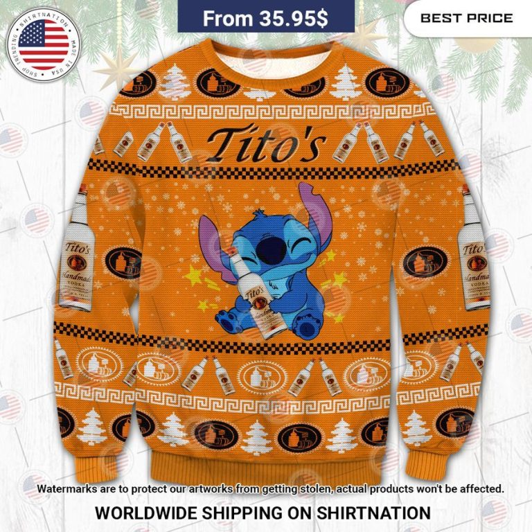 Tito Stitch Christmas Sweater Nice shot bro