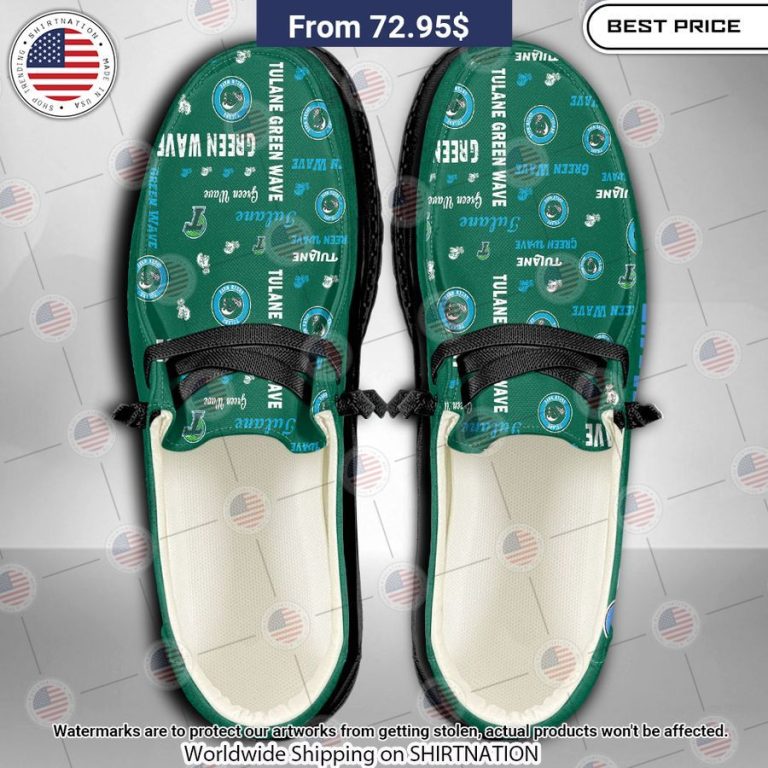 Tulane Green Wave Custom Hey Dude Shoes Loving click