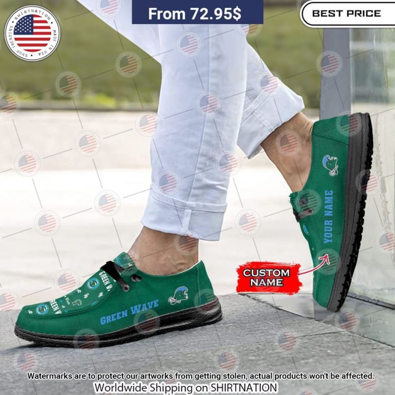 Tulane Green Wave Custom Hey Dude Shoes It is too funny