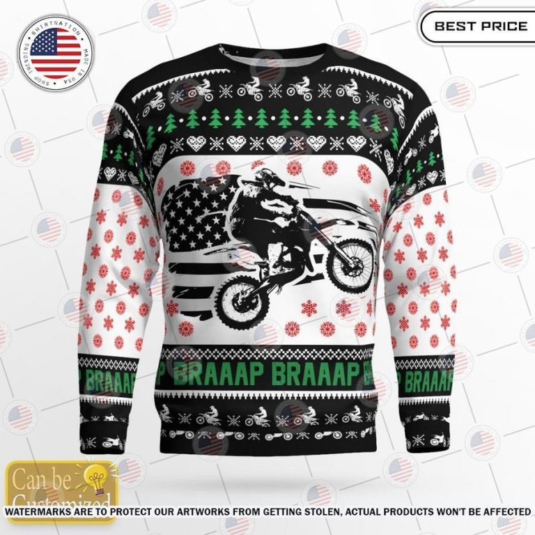 US Flag Motocross Xmas Custom Sweater Wow! What a picture you click