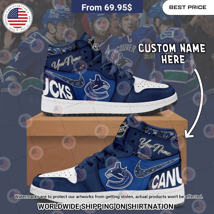 vancouver canucks custom nike air jordan high top shoes 1 922.jpg