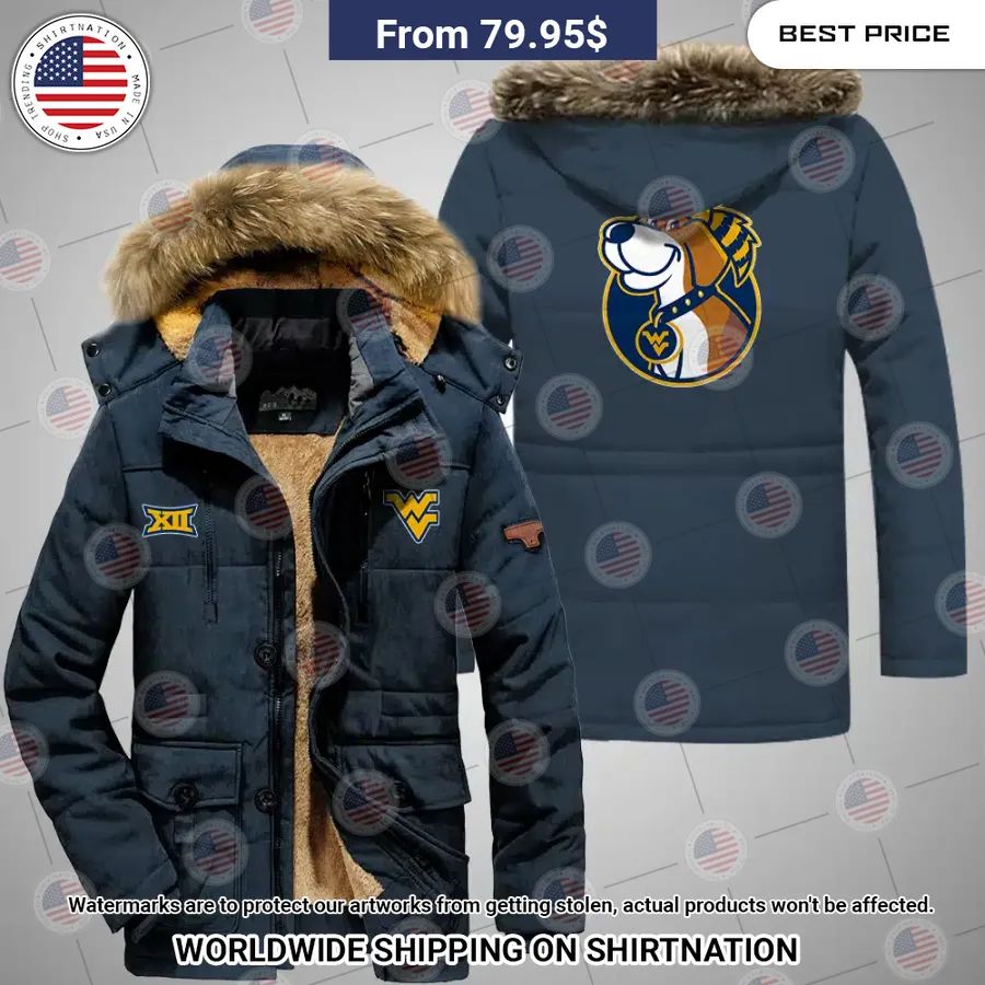 West Virginia Mountaineers Winter Parka Jacket Radiant and glowing Pic dear