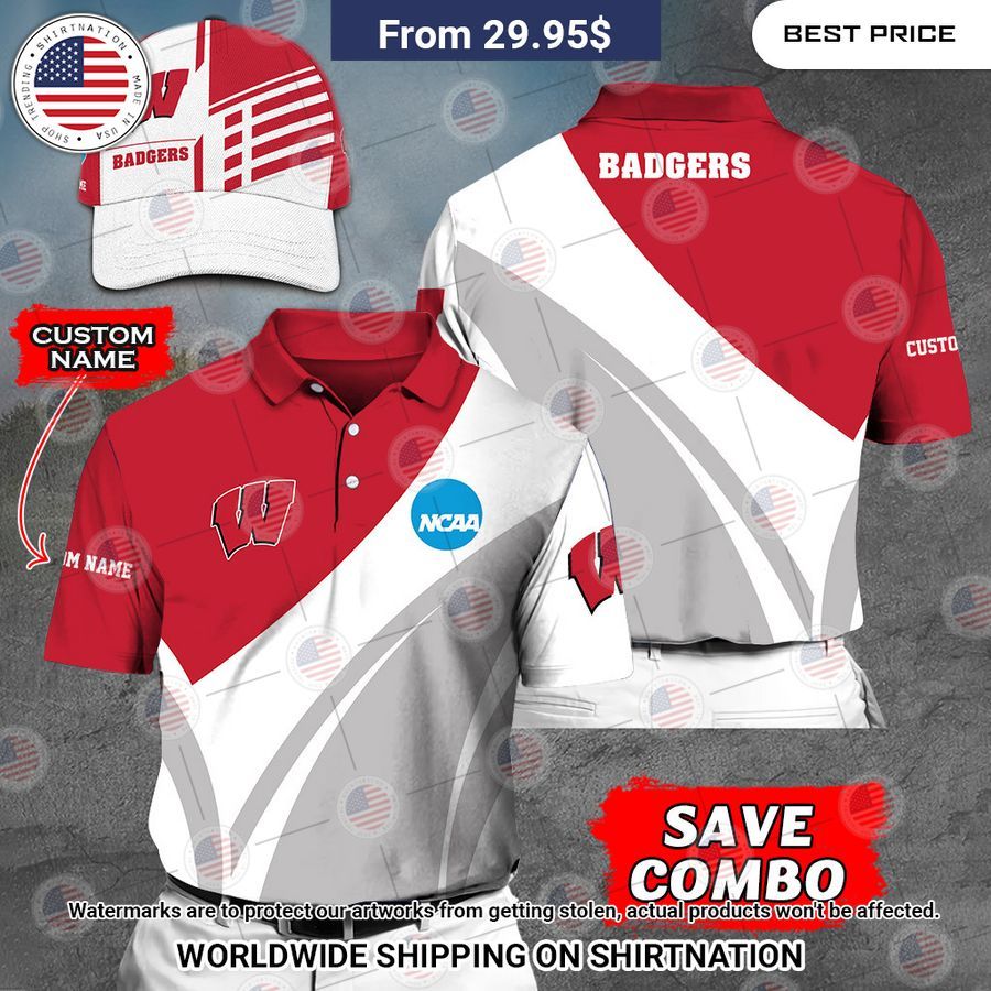 Wisconsin Badgers Custom Polo Shirt Best picture ever