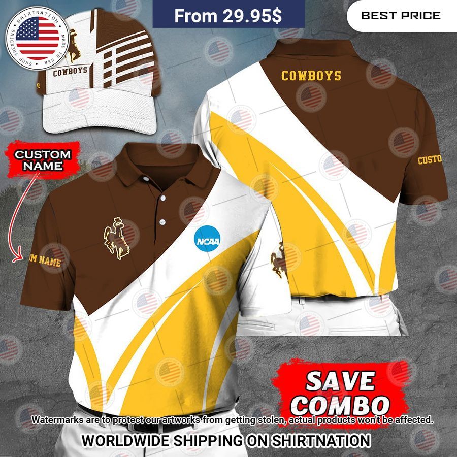 Wyoming Cowboys Custom Polo Shirt I am in love with your dress
