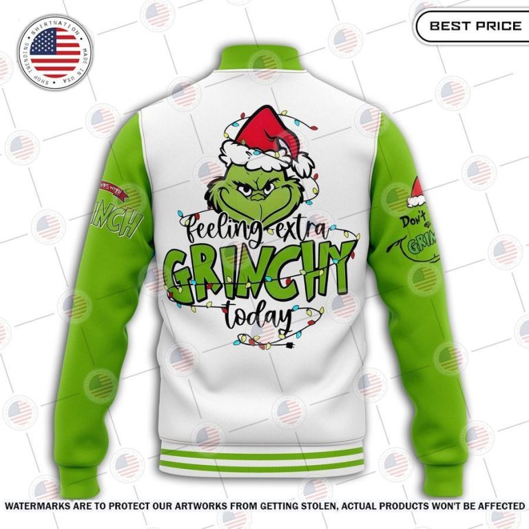 feeling extra grinchy today custom baseball jacket 2