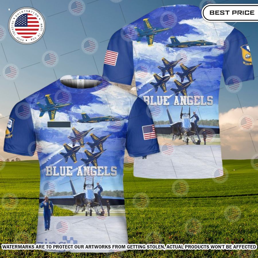 US Navy Blue Angels T Shirt Nice photo dude