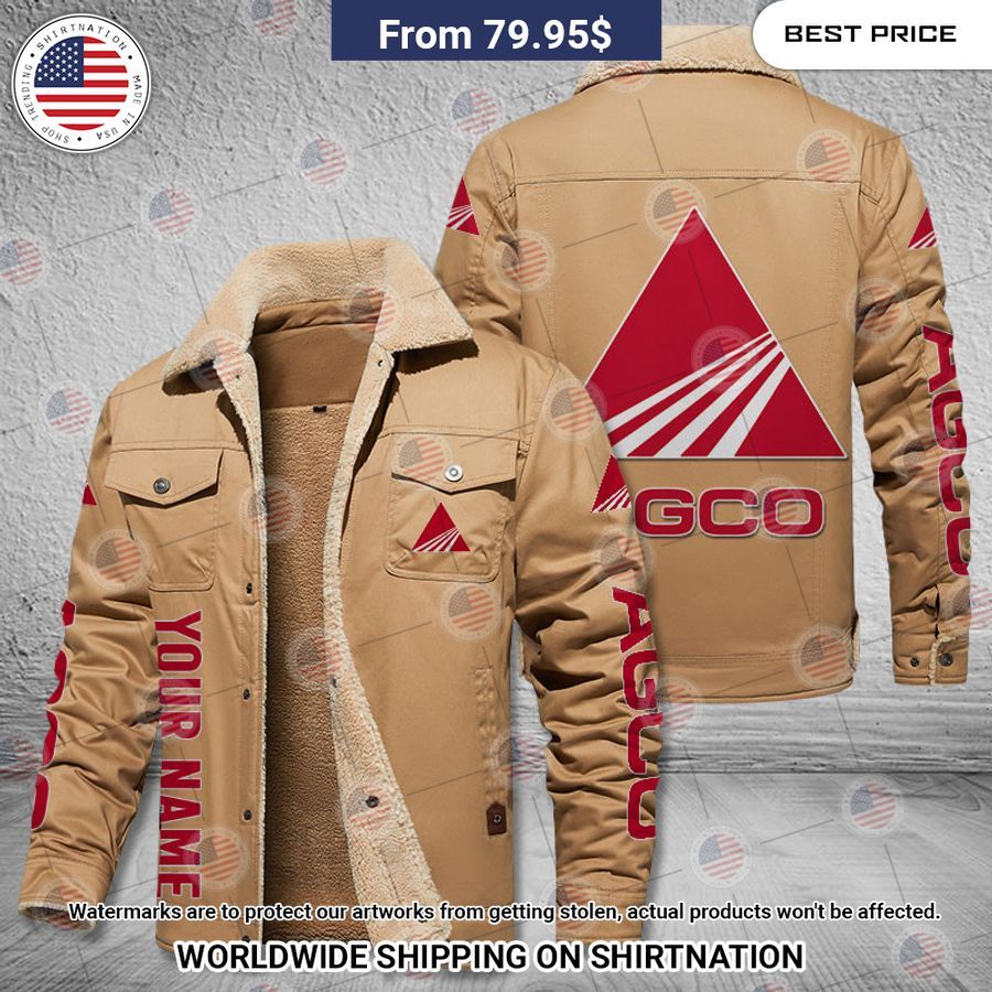 AGCO Allis Custom Name Fleece Leather Jacket Elegant and sober Pic