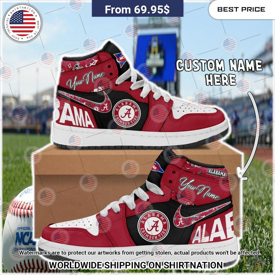 Alabama Crimson Tide Custom Air Jordan 1 This is awesome and unique