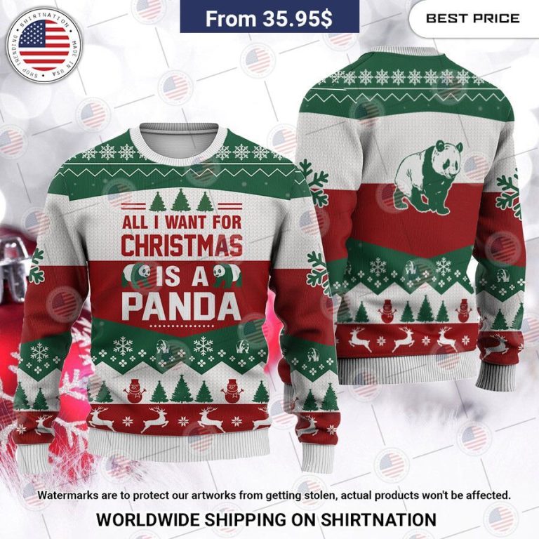 All I Want For Christmas Is A Panda Christmas Sweater Trending picture dear