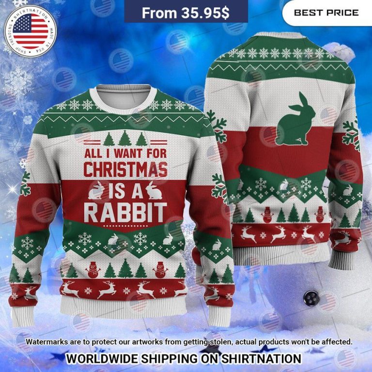 All I Want For Christmas Is A Rabbit Christmas Sweater Unique and sober