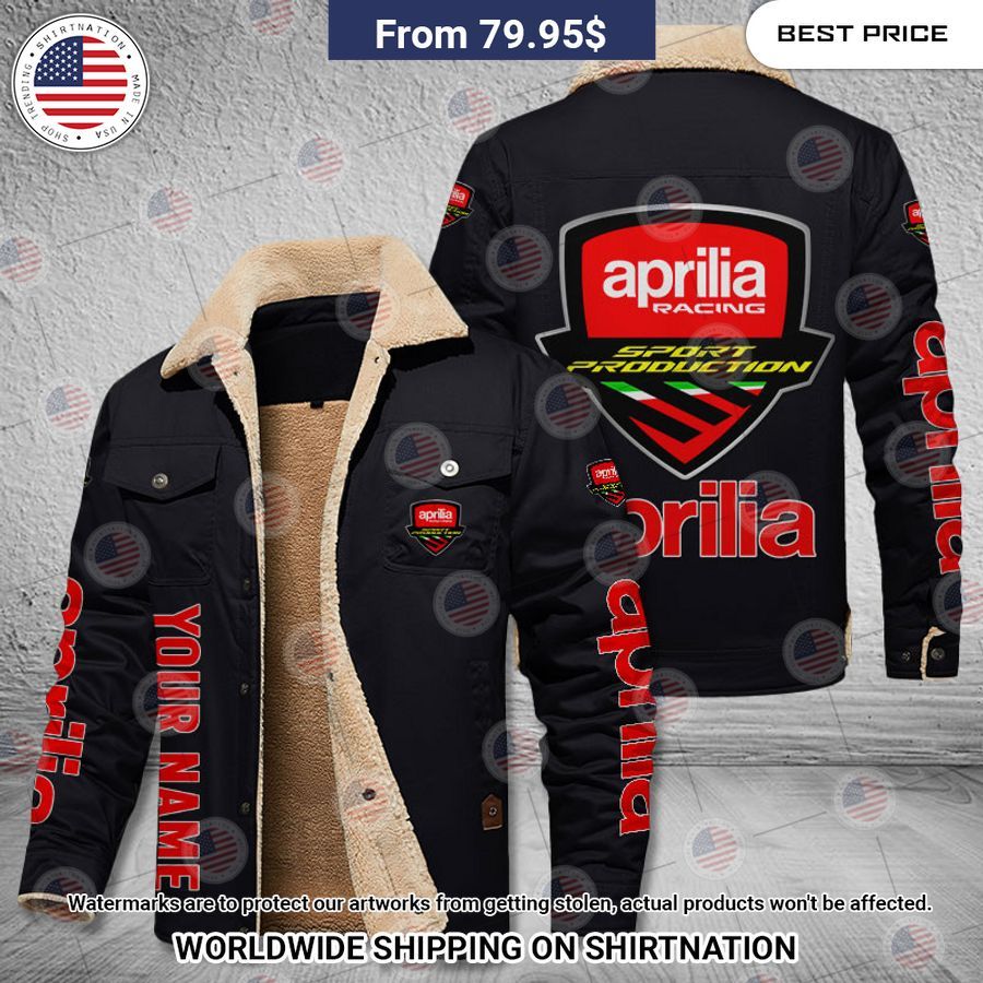 Aprilia Custom Fleece Leather Jacket Super sober
