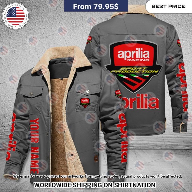 Aprilia Custom Fleece Leather Jacket Royal Pic of yours