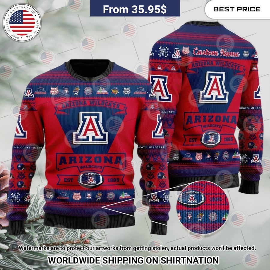 Arizona Wildcats Custom Christmas Sweater Nice shot bro