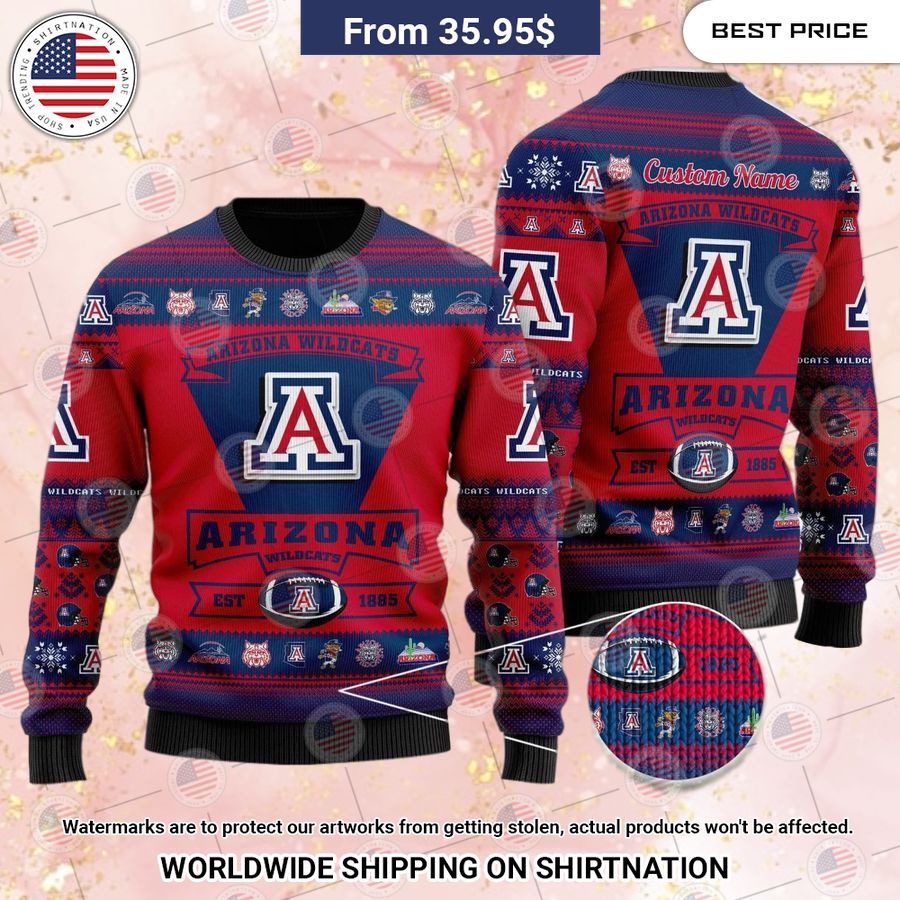 Arizona Wildcats Custom Christmas Sweater You look elegant man
