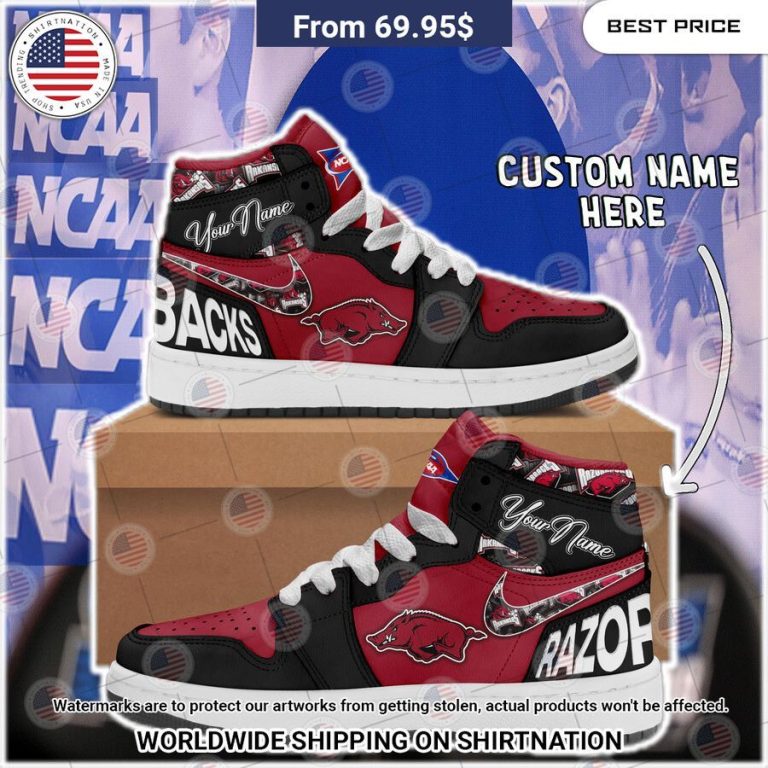 Arkansas Razorbacks Custom Air Jordan 1 Beauty queen