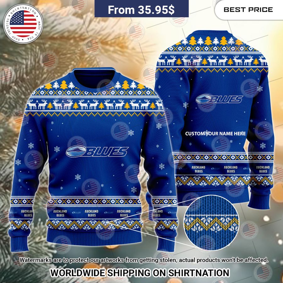 Auckland Blues Custom Christmas Sweater Have no words to explain your beauty