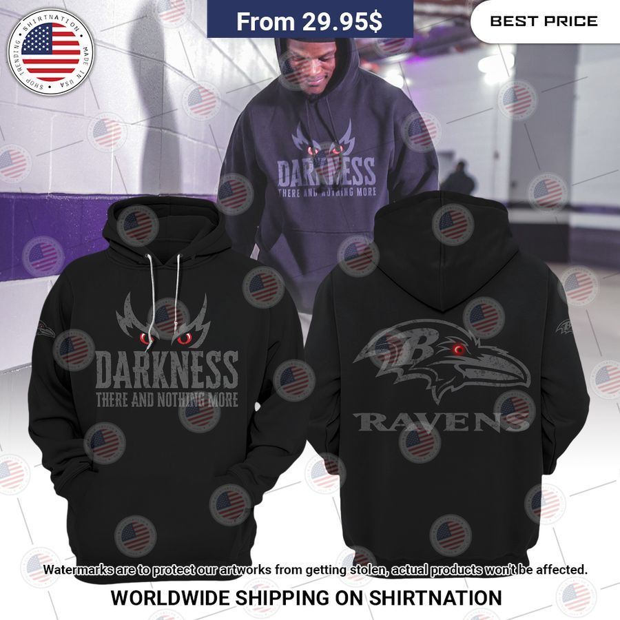baltimore ravens darkness there and nothing more hoodie 1