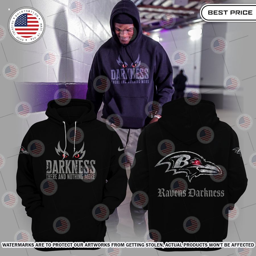 Baltimore Ravens Ravens Darkness Hoodie You look different and cute