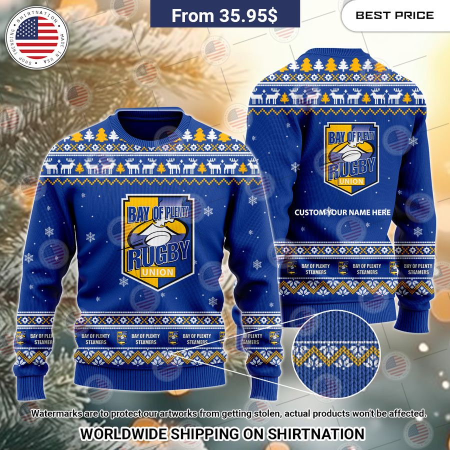 Bay of Plenty Steamers Custom Christmas Sweater Nice elegant click