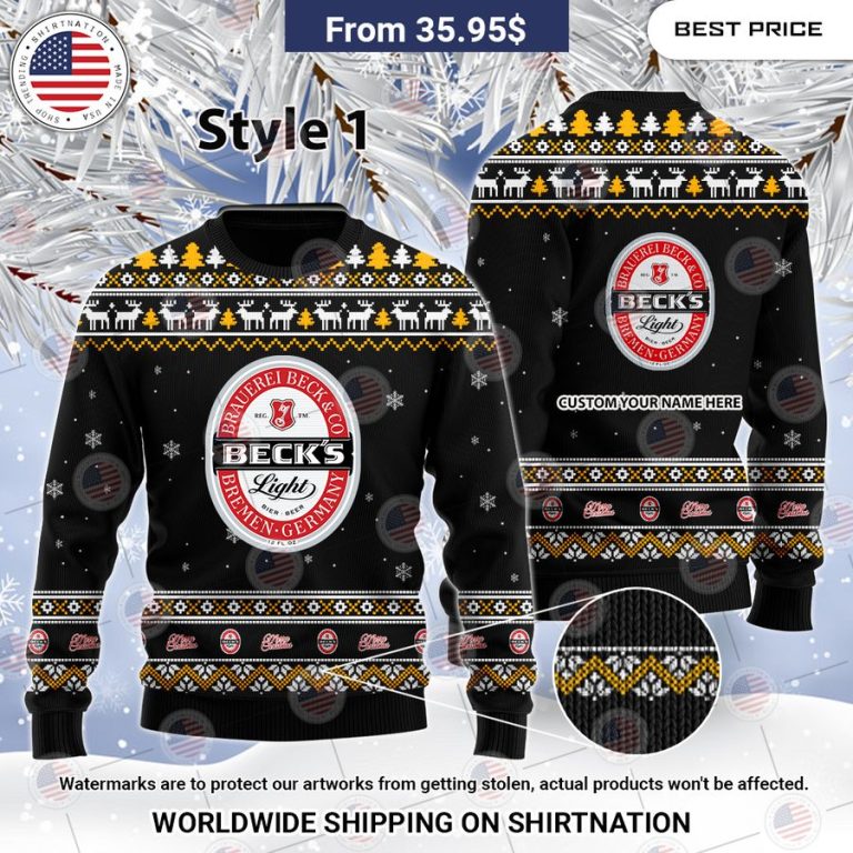 Beck's Custom Christmas Sweaters Loving, dare I say?