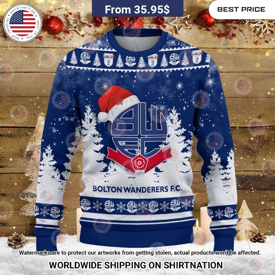 Bolton Wanderers Christmas Sweater Long time
