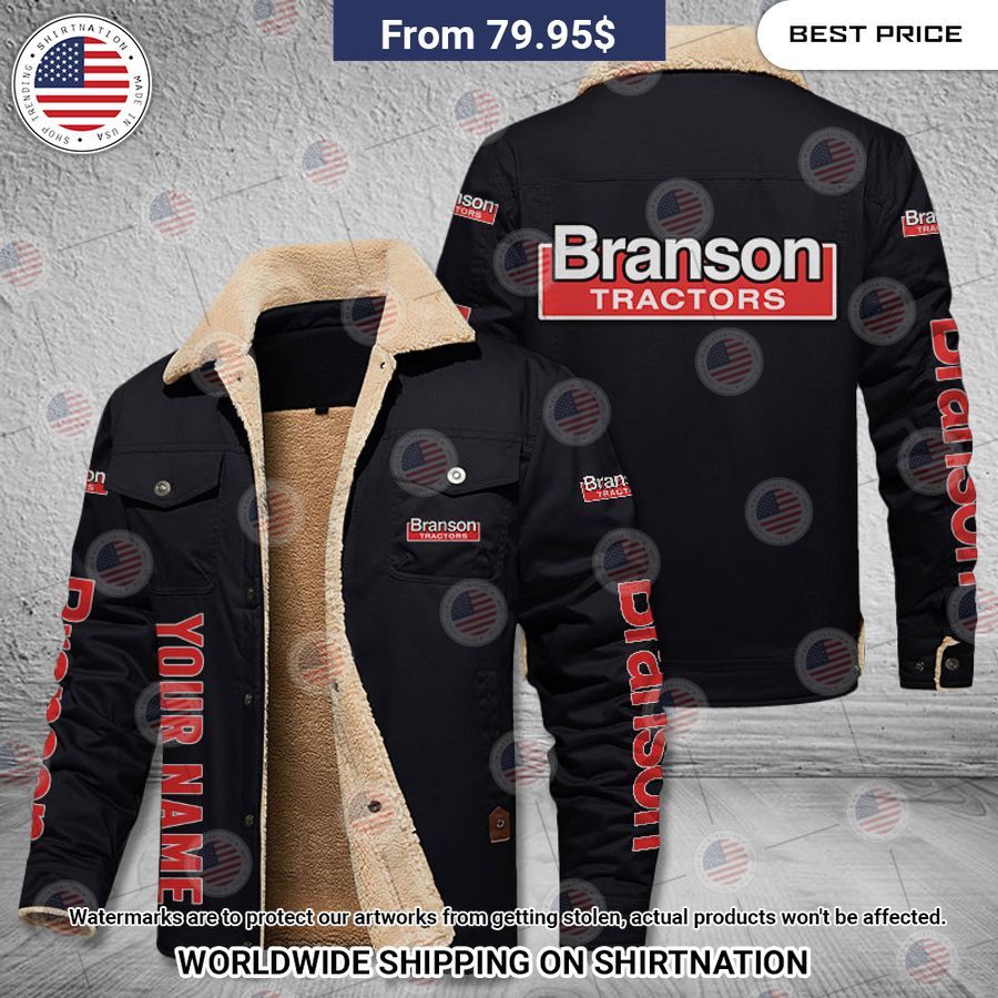 Branson Custom Name Fleece Leather Jacket Selfie expert