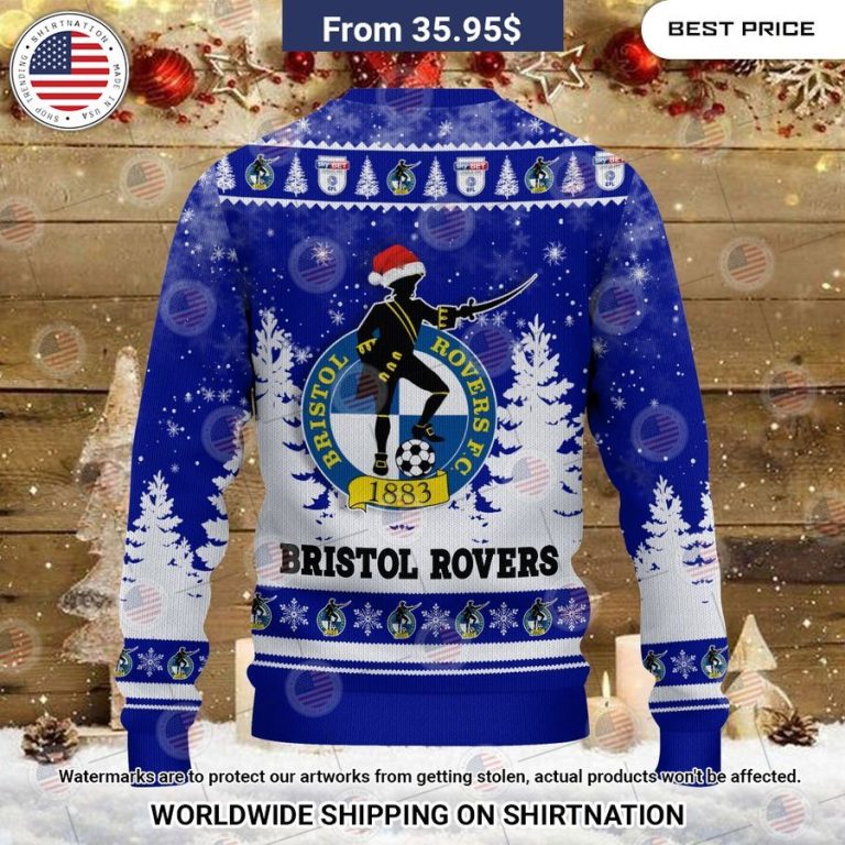 Bristol Rovers Christmas Sweater You look handsome bro