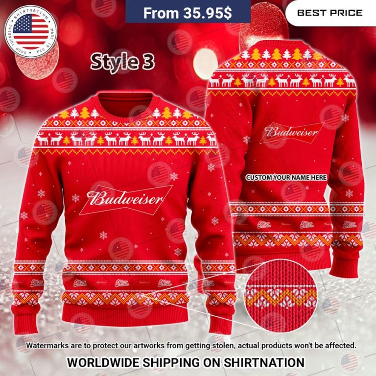 Budweiser Custom Christmas Sweaters Damn good