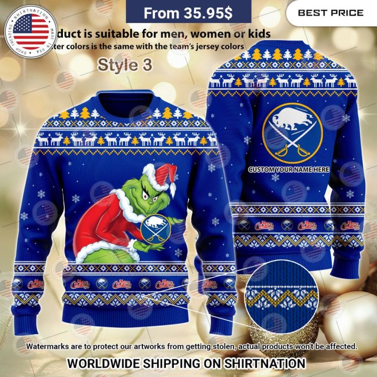 Buffalo Sabres Grinch Sweater Great, I liked it