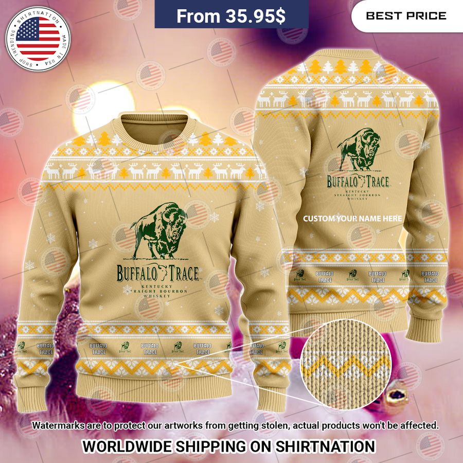 Buffalo Trace Custom Christmas Sweater Nice shot bro