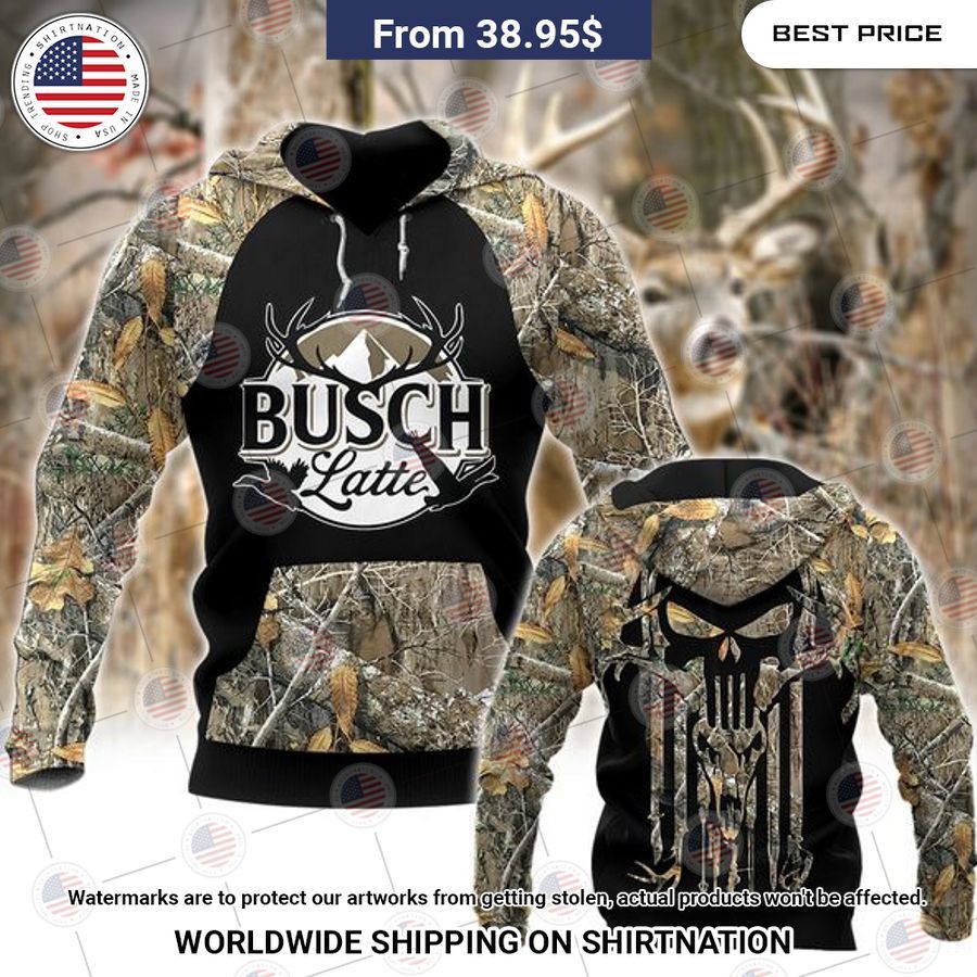 Busch Latte Camo Hunting Punisher Skull Hoodie Such a charming picture.