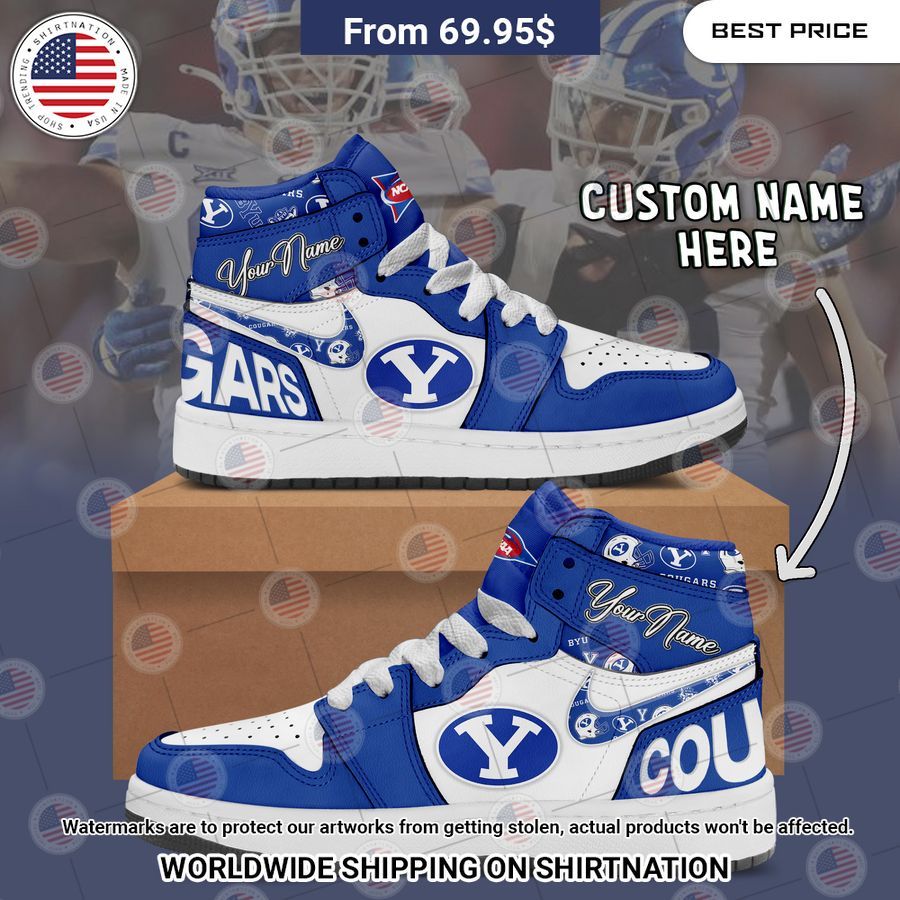 BYU Cougars Custom Air Jordan 1 I am in love with your dress