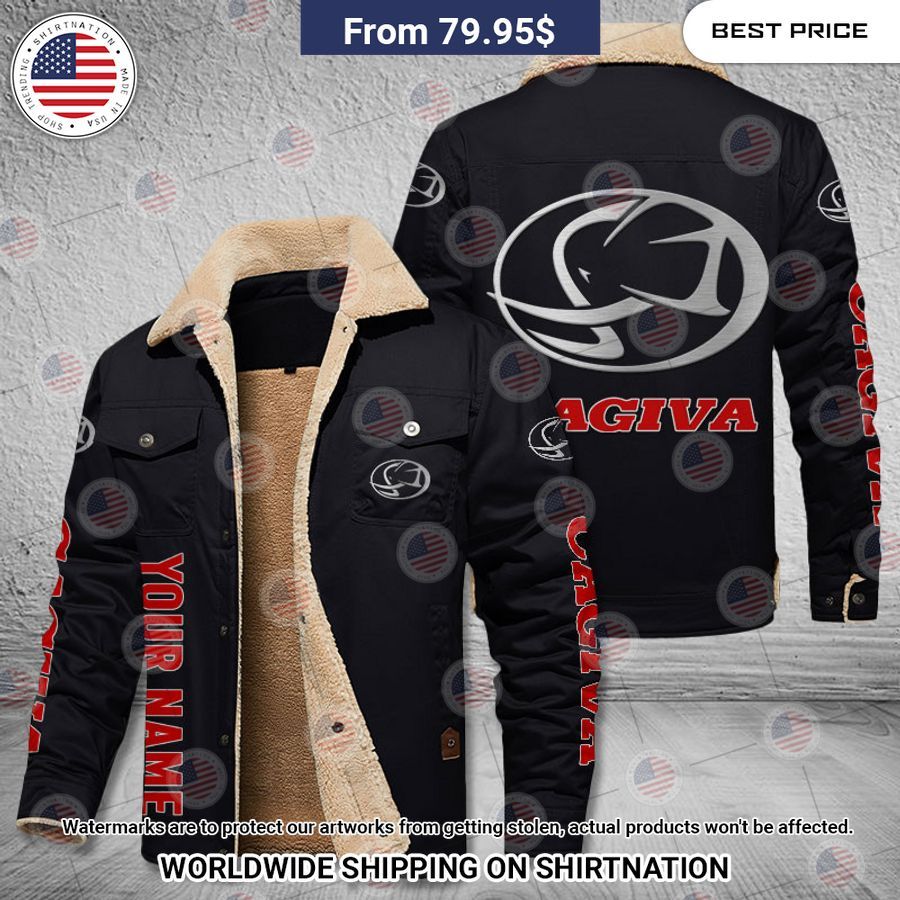 Cagiva Custom Fleece Leather Jacket Stunning