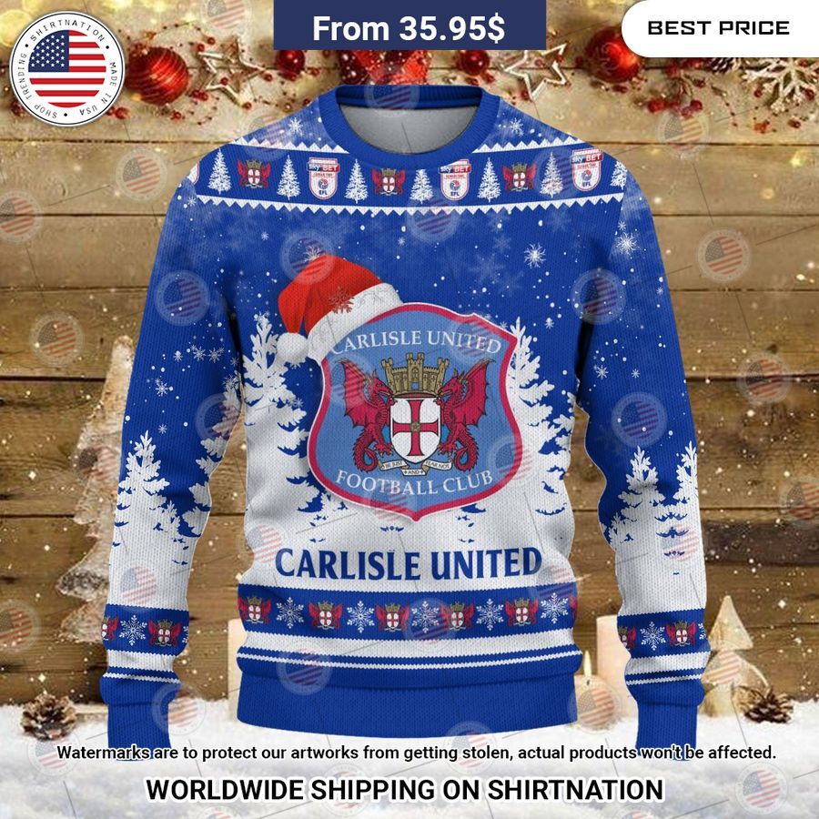 Carlisle United Christmas Sweater You tried editing this time?