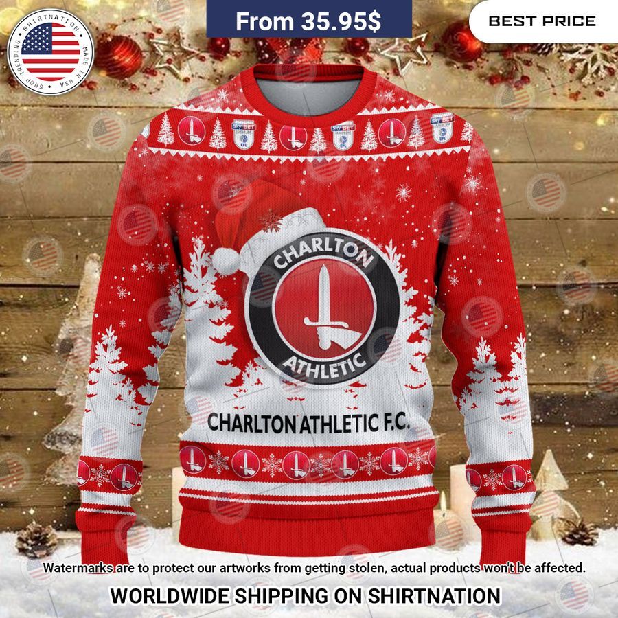 Charlton Athletic Christmas Sweater You look cheerful dear
