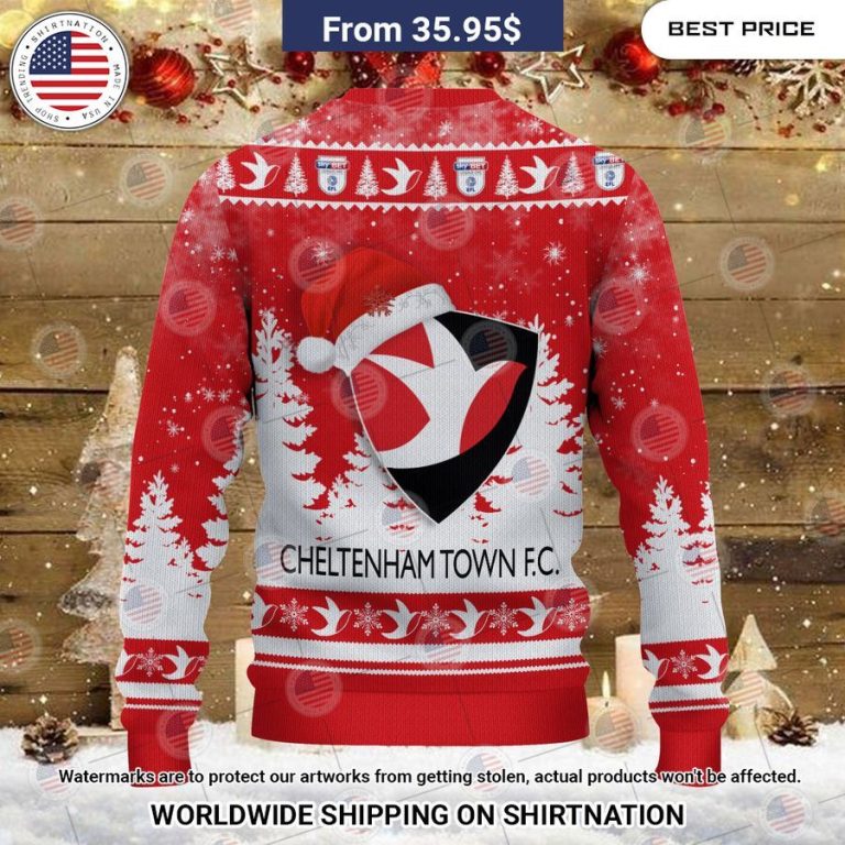 Cheltenham Town Christmas Sweater Stand easy bro