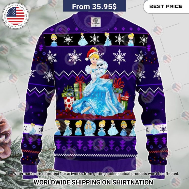 Cinderella Christmas Gift Sweater Sizzling