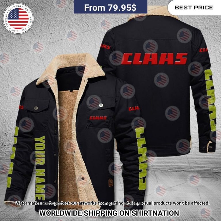 Claas Custom Name Fleece Leather Jacket Gang of rockstars