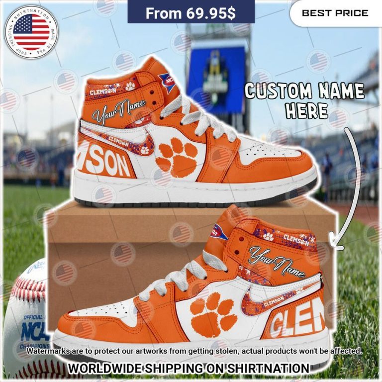 Clemson Tigers Custom Air Jordan 1 I am in love with your dress