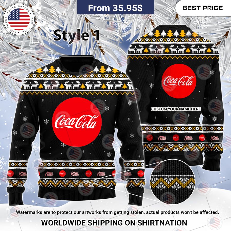 Coca Cola Custom Christmas Sweaters Cuteness overloaded