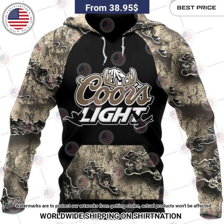 Coors Light Camo Hunting Hoodie Loving click