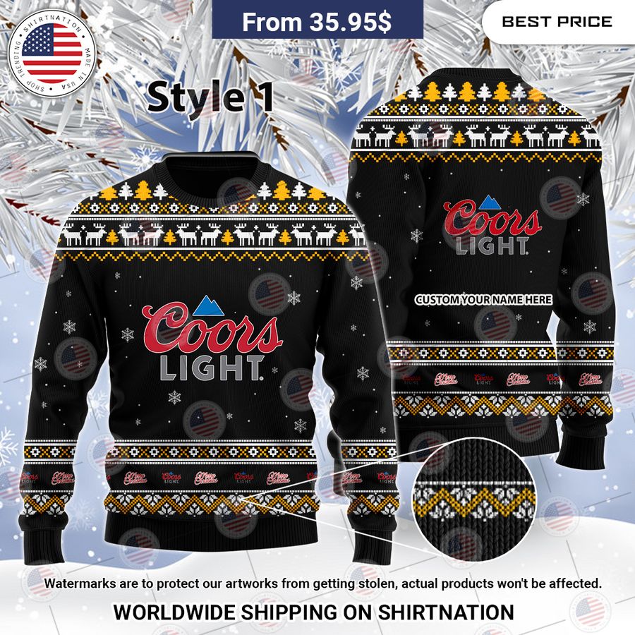 Coors Light Custom Christmas Sweaters You look cheerful dear