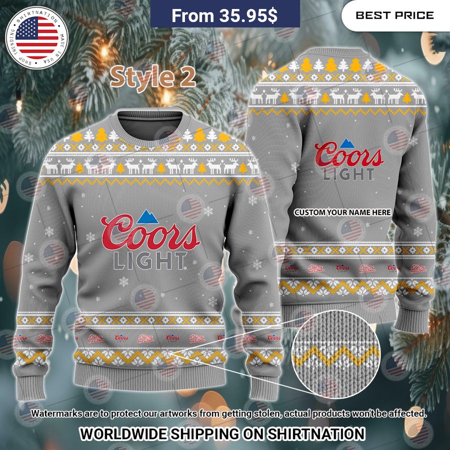 Coors Light Custom Christmas Sweaters This is awesome and unique