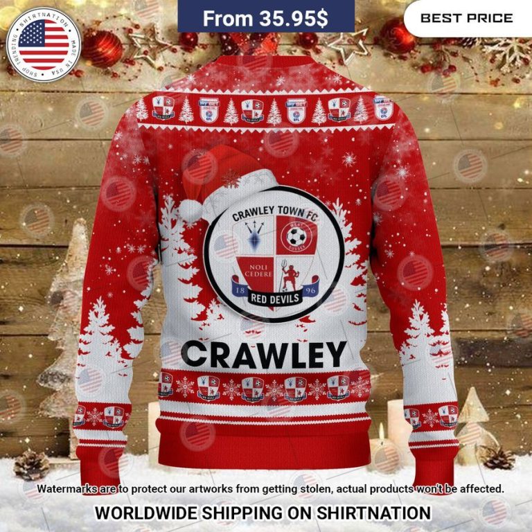 Crawley Town Christmas Sweater I love how vibrant colors are in the picture.