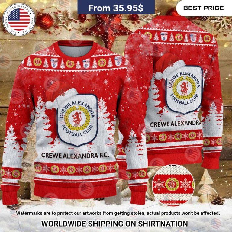 Crewe Alexandra Christmas Sweater You look lazy