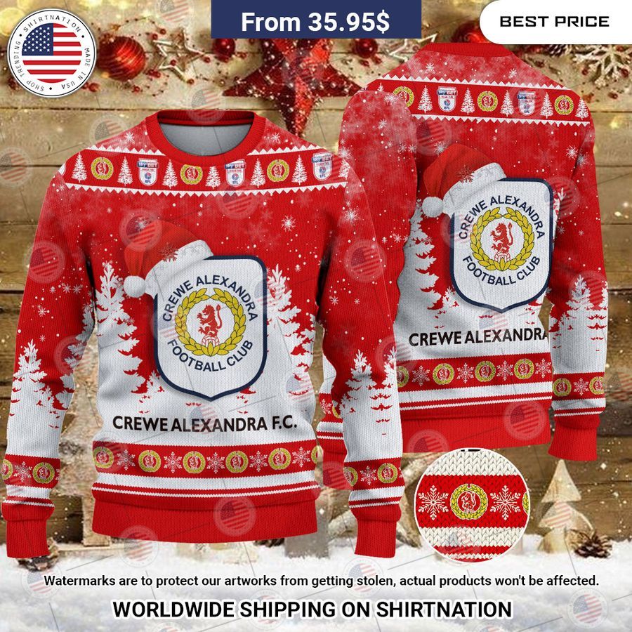 Crewe Alexandra Christmas Sweater You look lazy