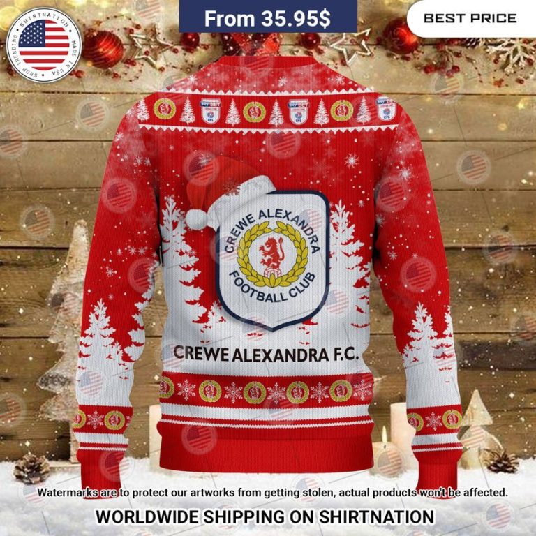 Crewe Alexandra Christmas Sweater Rocking picture