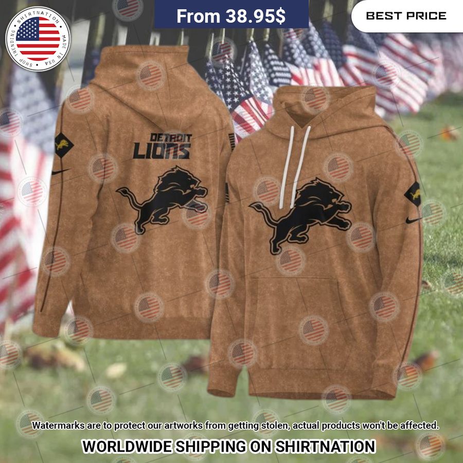 Detroit Lions 2023 Salute To Service Hoodie Speechless