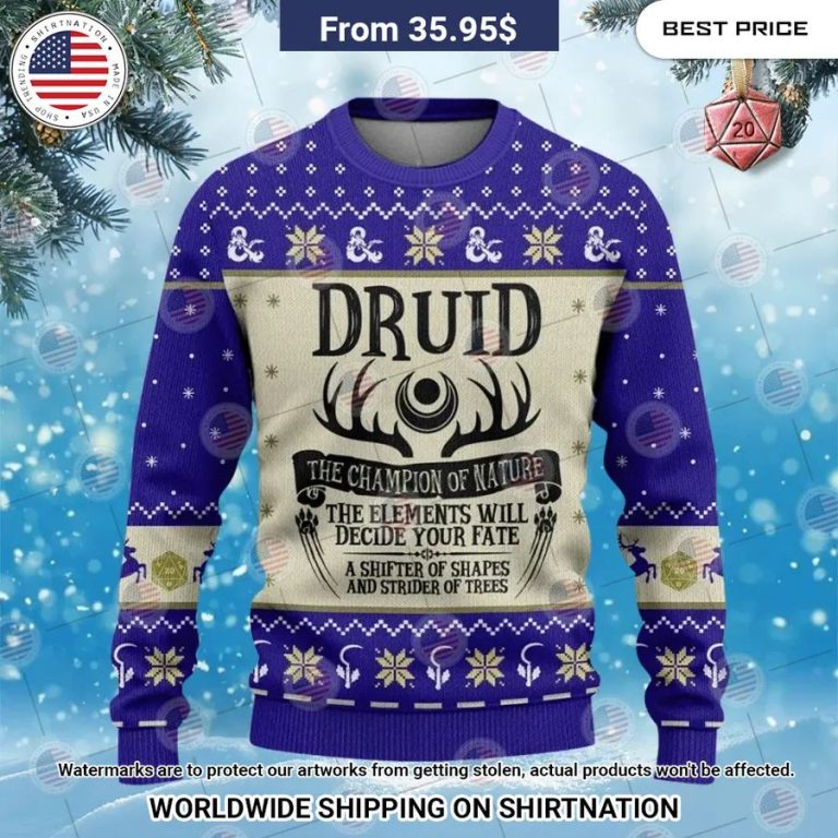 Druid Dungeons & Dragons Christmas Sweater It is more than cute